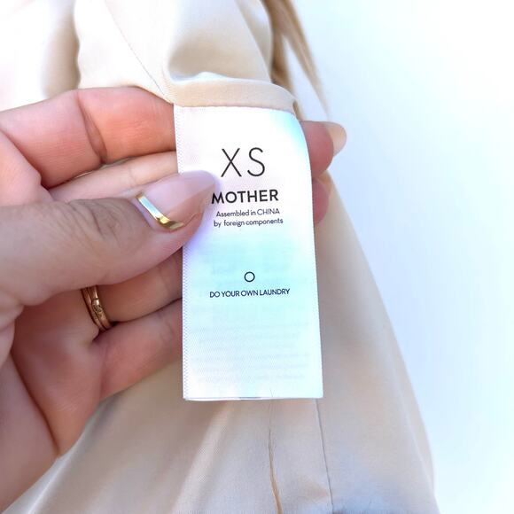 Mother Boxy Jacket Faux Fur Vest Ombre Neutral Tan Tri Color XS Boho Festival - Picture 7 of 8